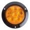 Truck-Lite Super 44, Led, Yellow Round, 6 Diode, Rear Turn Signal, Black Flange Mount, Fit 'N Forget S.S., 12V 44289Y - alternate 2